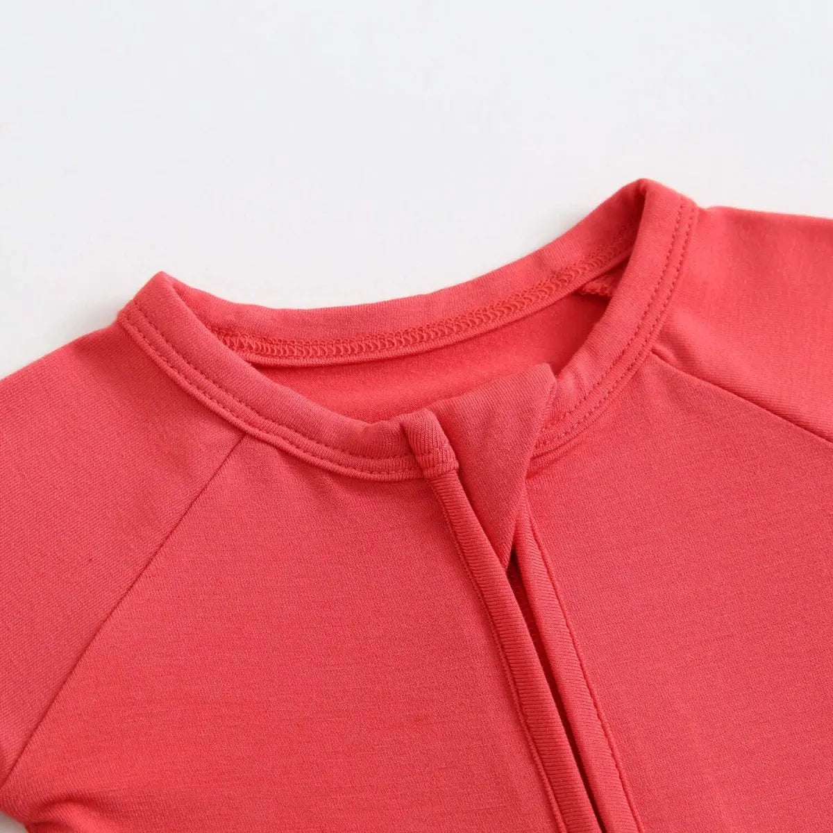 Luxie Charm Berry Red Zippered Baby Romper - Everetts Place Boutique - 