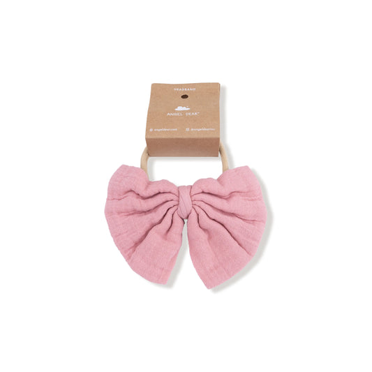 Angel Dear Big Bow Soft Headband For Baby Cozy Fall Winter Outfit - Apparel & Accessories > Clothing Accessories > Hair Accessories > Headbands 867