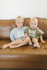 Little Joy Co. Big Bro Sweatshirt Romper Oversized Snaps at Crotch -