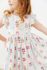 Mila & Rose ® Birthday Cakes Flutter Sleeve Twirl Dress - 