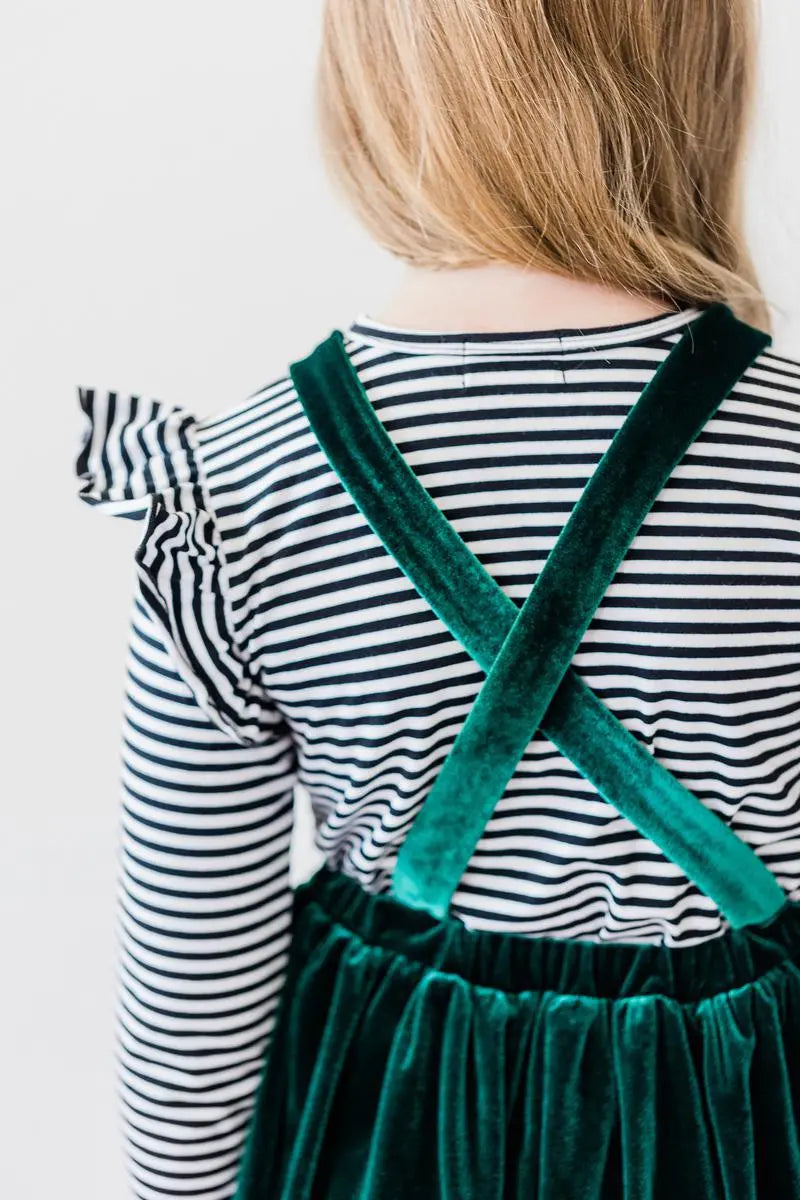 Mila & Rose ® Black And White Stripe Long Sleeve Ruffle Tee Mila And Rose - Apparel & Accessories > Clothing > Clothing Tops Ruffle Tee L/S