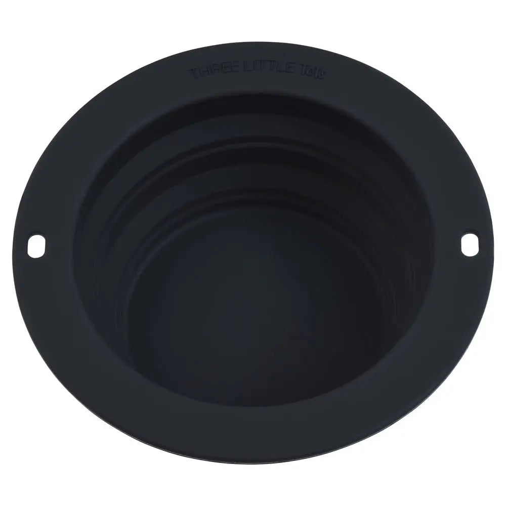 Three Little Tots Black Collapsible Bowl for Travel or Home - 