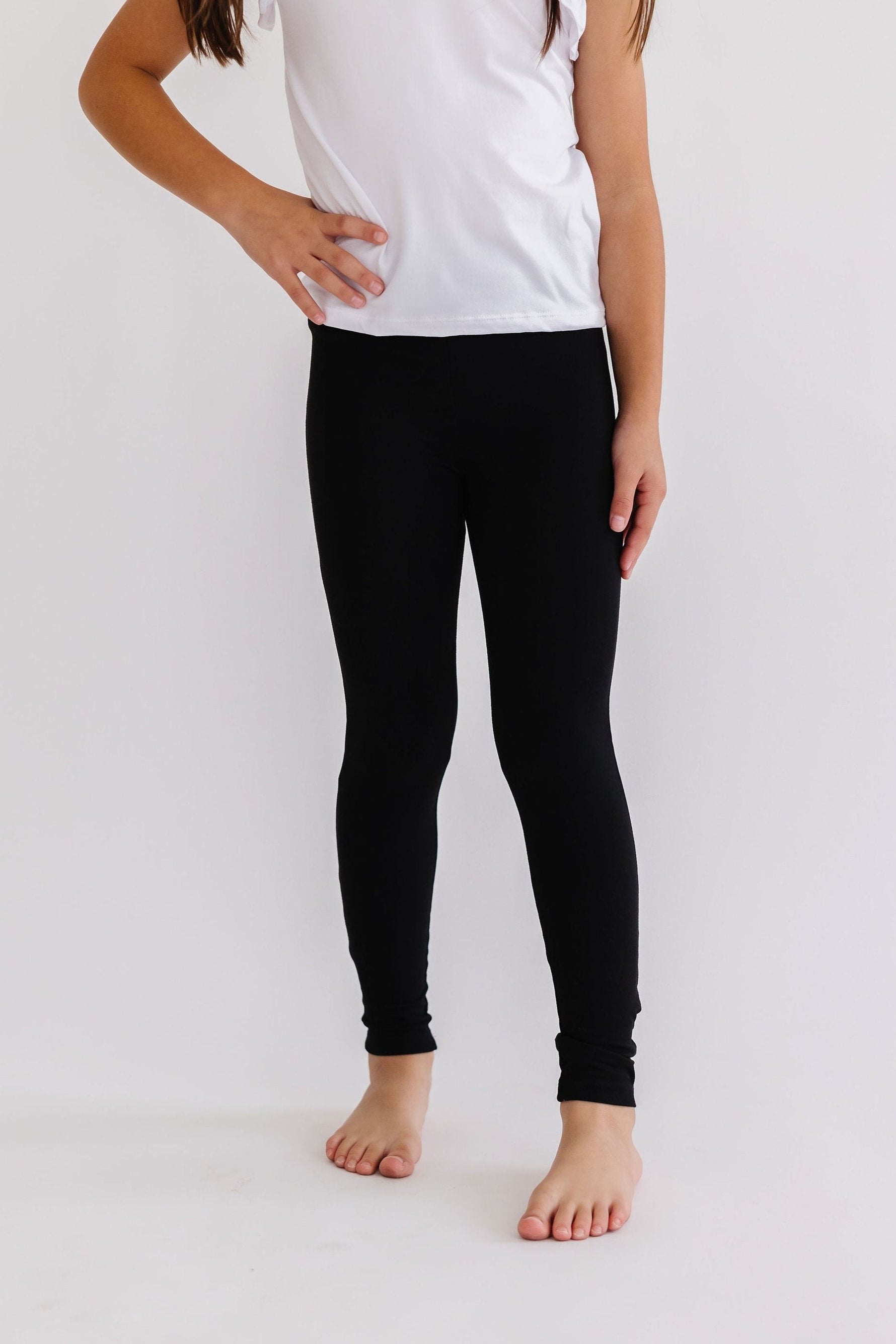 Mila & Rose soft, stretchy black baby leggings