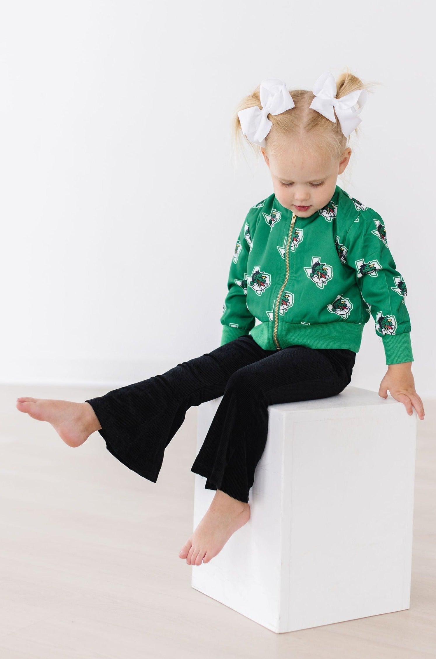 Black Ribbed Velvet Bells For Girls Fall Fashion Outfit Mila & Rose ® Everetts Place: Online Boutique