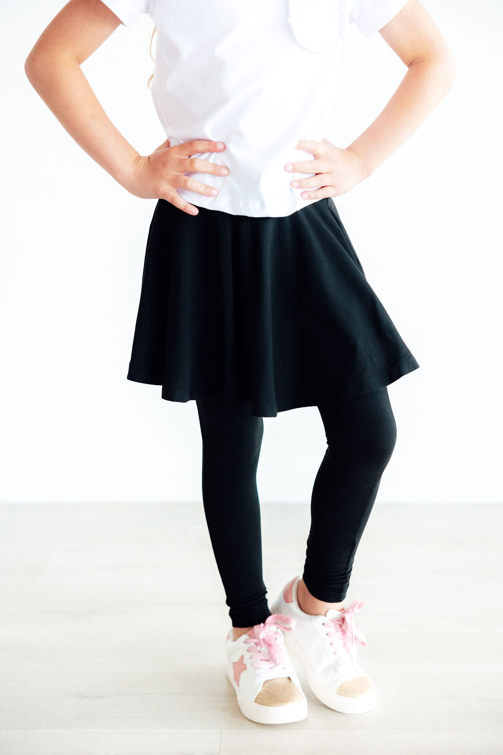 Black Twirl Skegging Toddler Girls Skirted Leggings Mila & Rose ® Everetts Place: Online Boutique