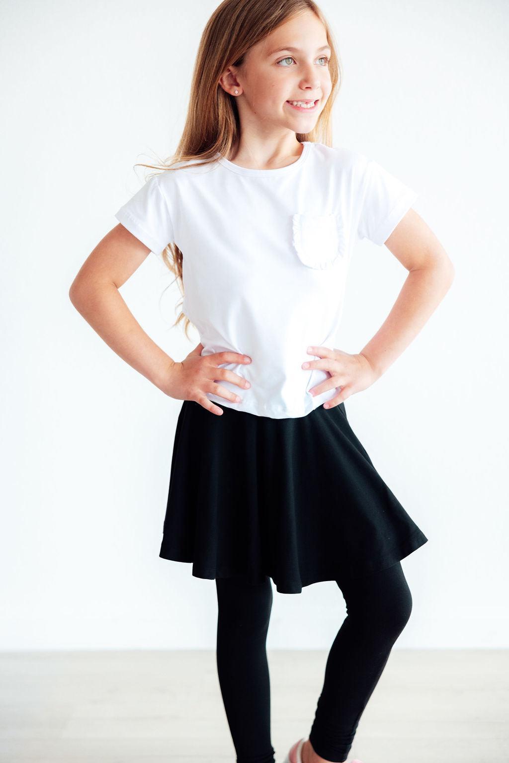 Black Twirl Skegging Toddler Girls Skirted Leggings Mila & Rose ® Everetts Place: Online Boutique
