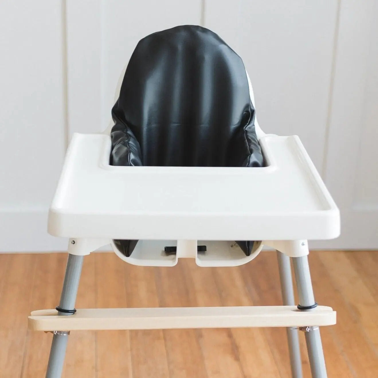 Black Vegan Leather Cushion Cover IKEA Antilop Highchair Little Joy Co. Everetts Place: Online Boutique