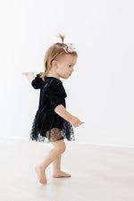 Black Velvet Tutu Bodysuit For Baby Girl Snap Closure Mila & Rose ® Everetts Place: Online Boutique