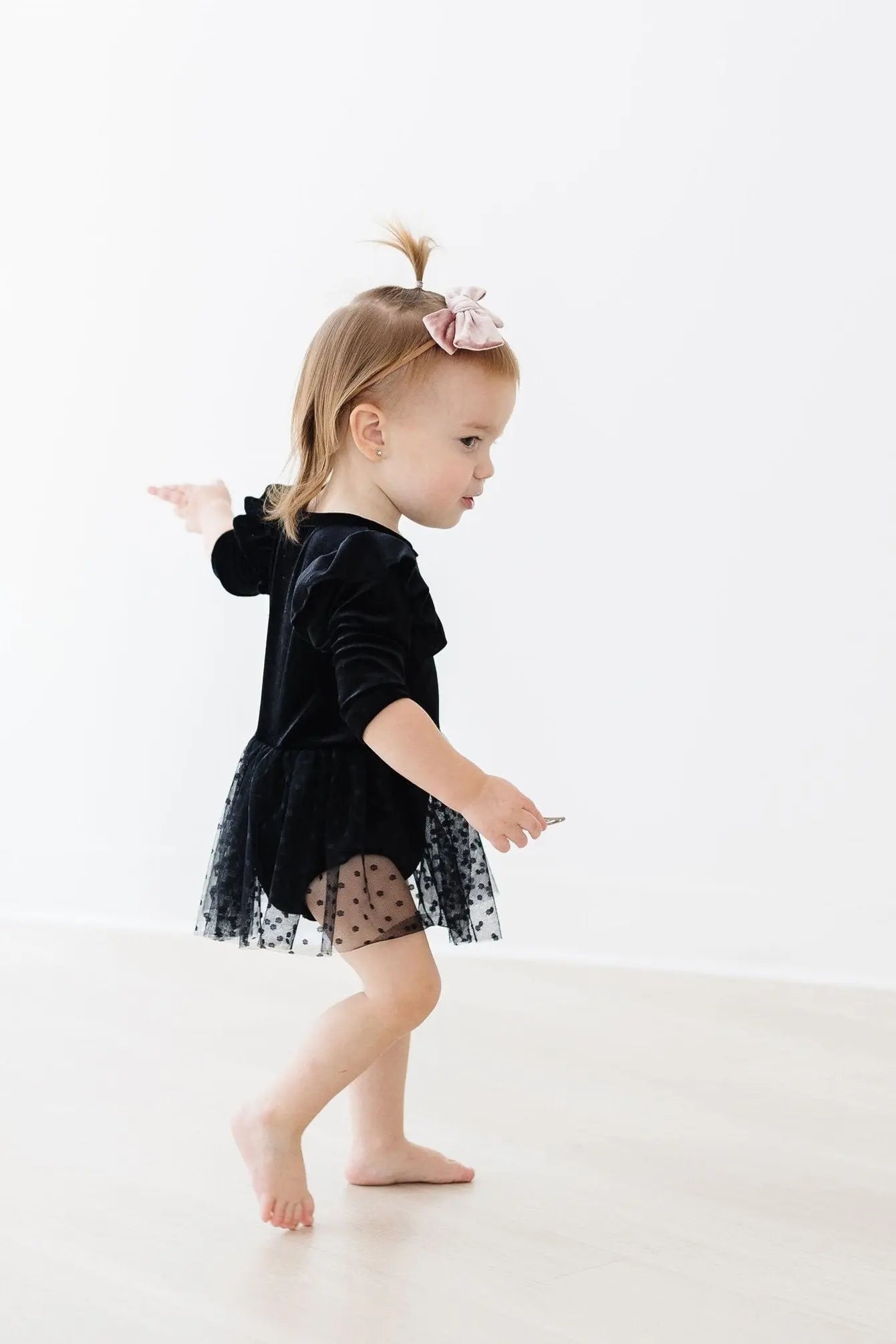 Black Velvet Tutu Bodysuit For Baby Girl Snap Closure Mila & Rose ® Everetts Place: Online Boutique