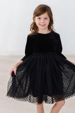 Mila & Rose ® Black Velvet Tutu Dress for Special Occasions and Photos - Everetts Place Boutique - 