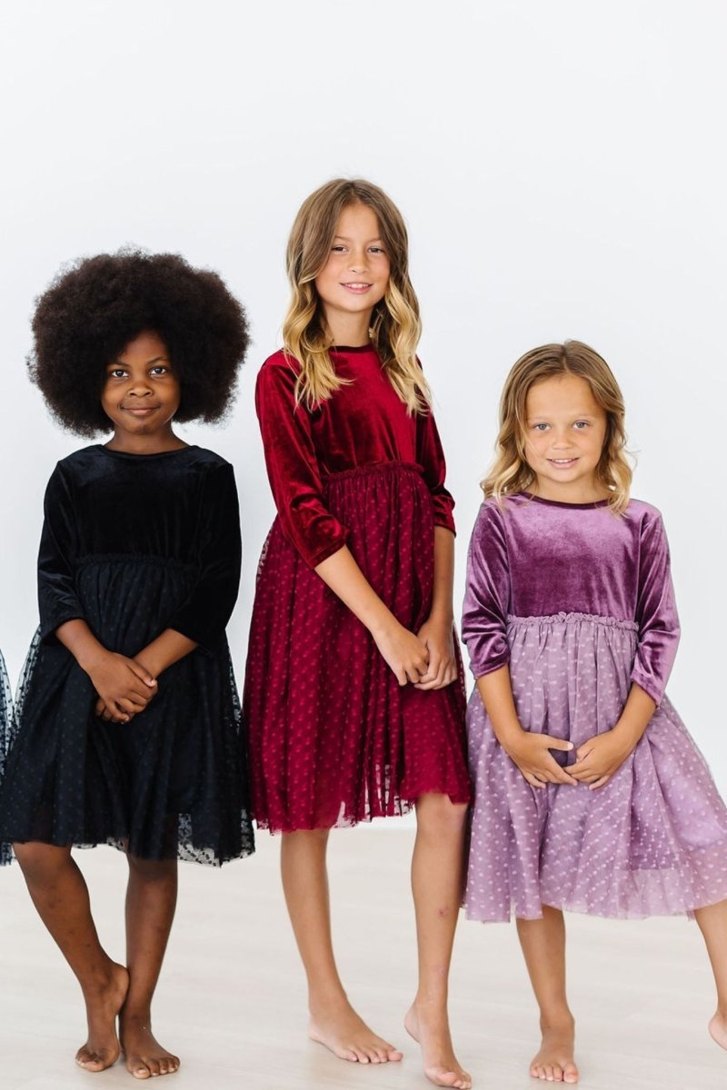 Mila & Rose ® Black Velvet Tutu Dress for Special Occasions and Photos - Everetts Place Boutique - 