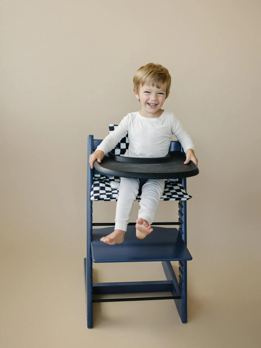Little Joy Co. Black & White Checkered Cushion for the Stokke Tripp Trapp Highchair - Everetts Place Boutique - 