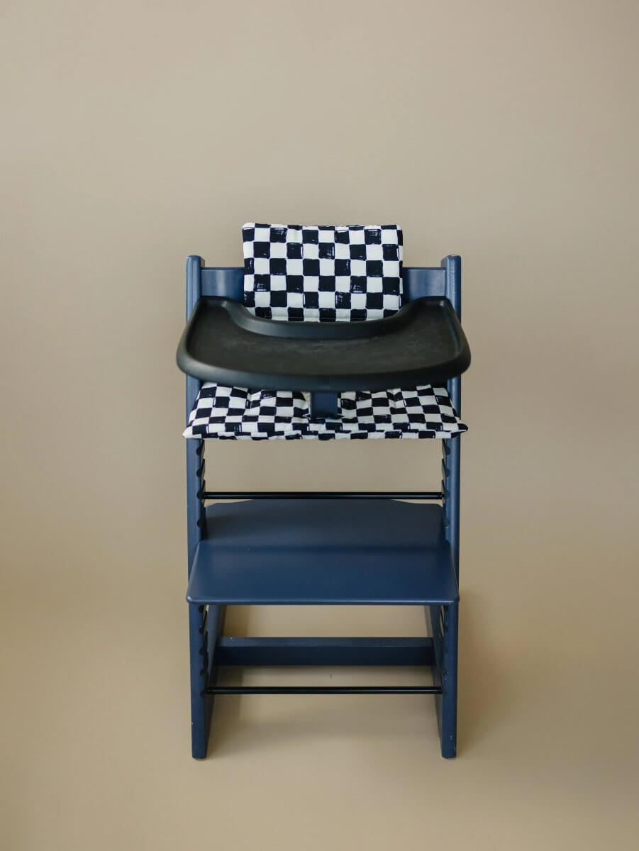 Little Joy Co. Black & White Checkered Cushion for the Stokke Tripp Trapp Highchair - Everetts Place Boutique - 