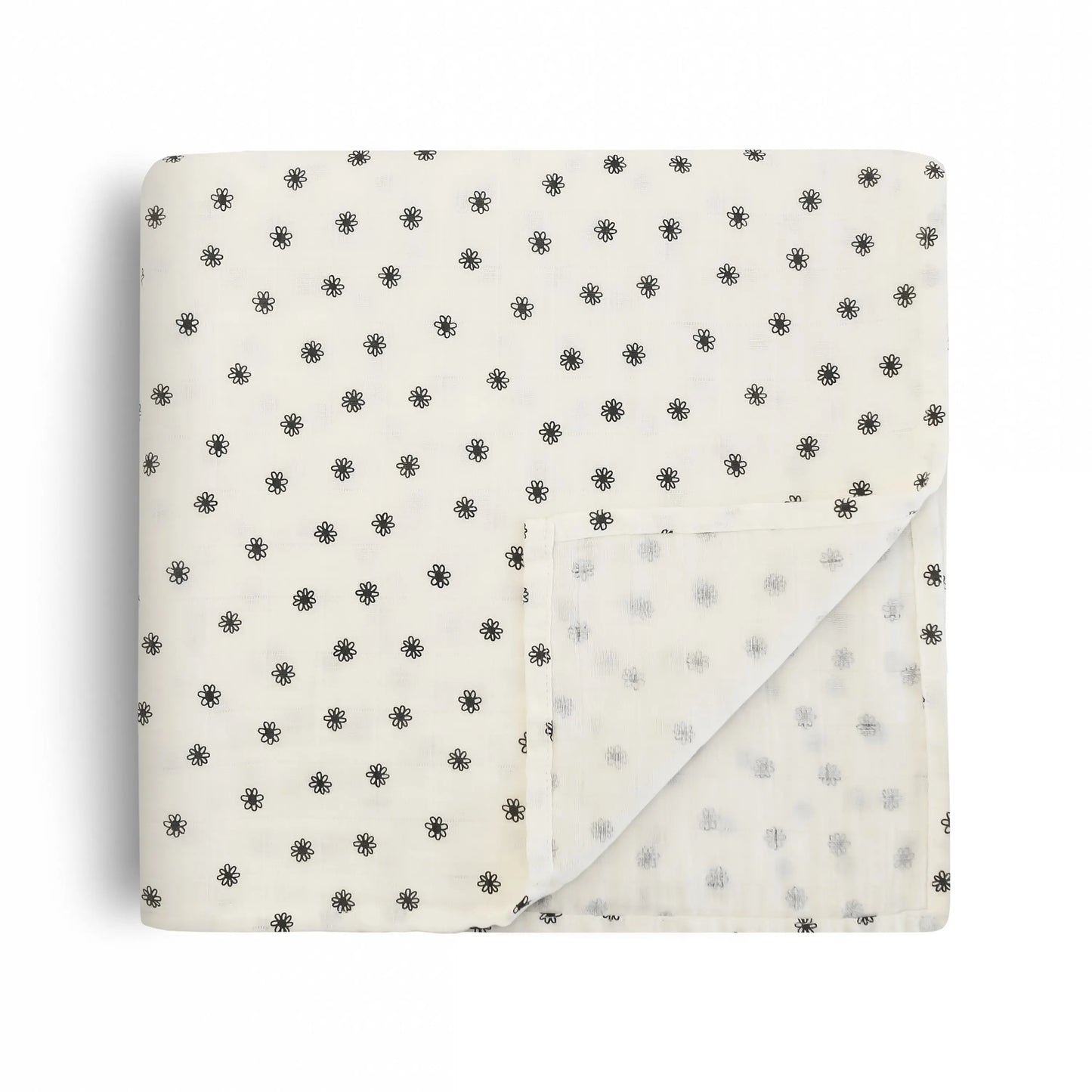 Organic Cotton Muslin Swaddle Blanket for Baby Cuddling and Nursing Mushie