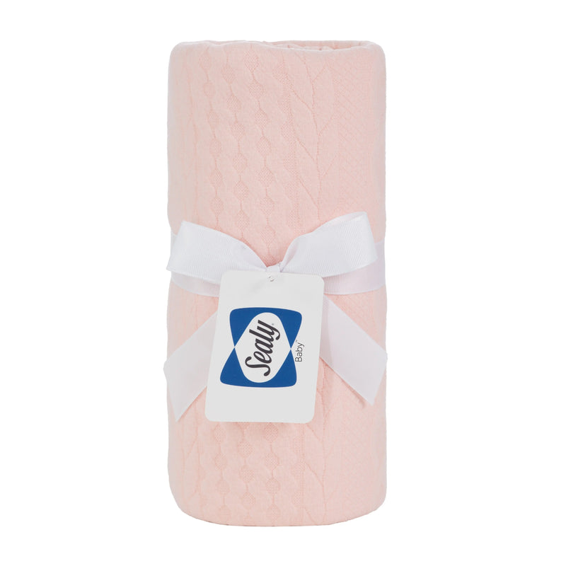Sealy Baby Knit Blanket - Apricot Rose Goosewaddle® | Newborn Baby Blankets Toys Teethers Bibs & More