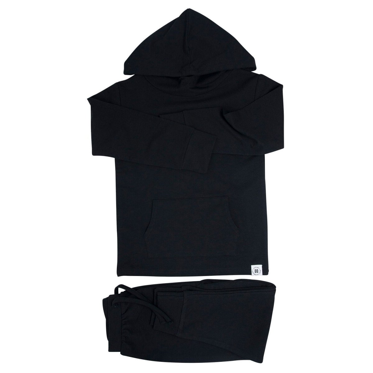 Sweet Bamboo Blazing Black Hooded Jogger Set for Kids with Pockets - Everetts Place Boutique - 
