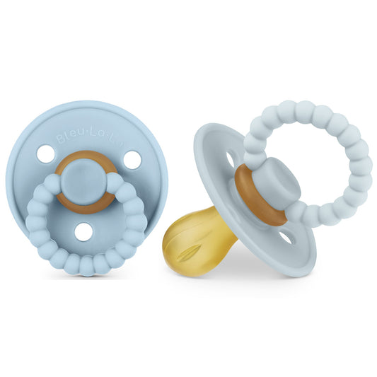 Luladream Premium Pacifier Set with Teething Handle for Baby Comfort and Style Bleu La La