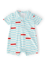 Block Party Polo Shorty One-Piece - Sleeve, Collar, Baby & Toddler Clothing, Button, Textile | Everetts Place