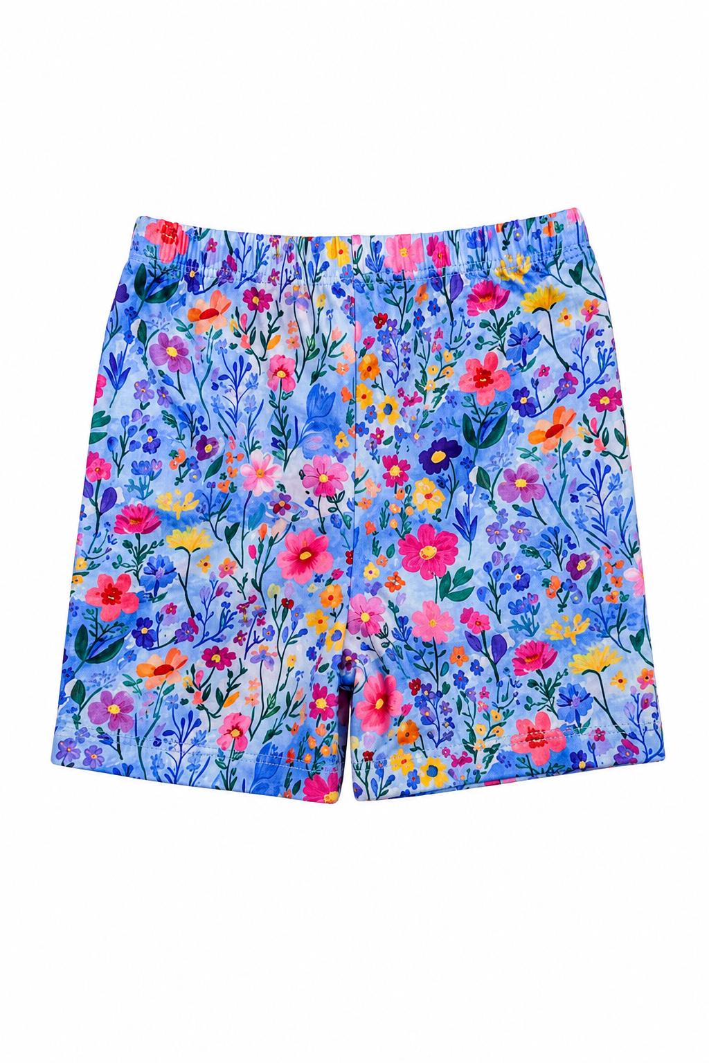 Twirl shorts in a blooming Wonderland floral print with a high waist