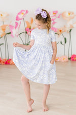 Mila & Rose ® Blossom Bliss Short Sleeve Pocket Twirl Dress Toddler - Everetts Place Boutique - 