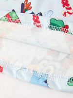 Rylee Faith Designs Blue Christmas Character Girls Pajama Set with Ruffles - Everetts Place Boutique - 