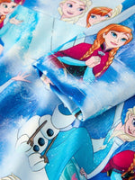 Blue Christmas Character Print Party Dress For Girls - Everetts Place Boutique - 