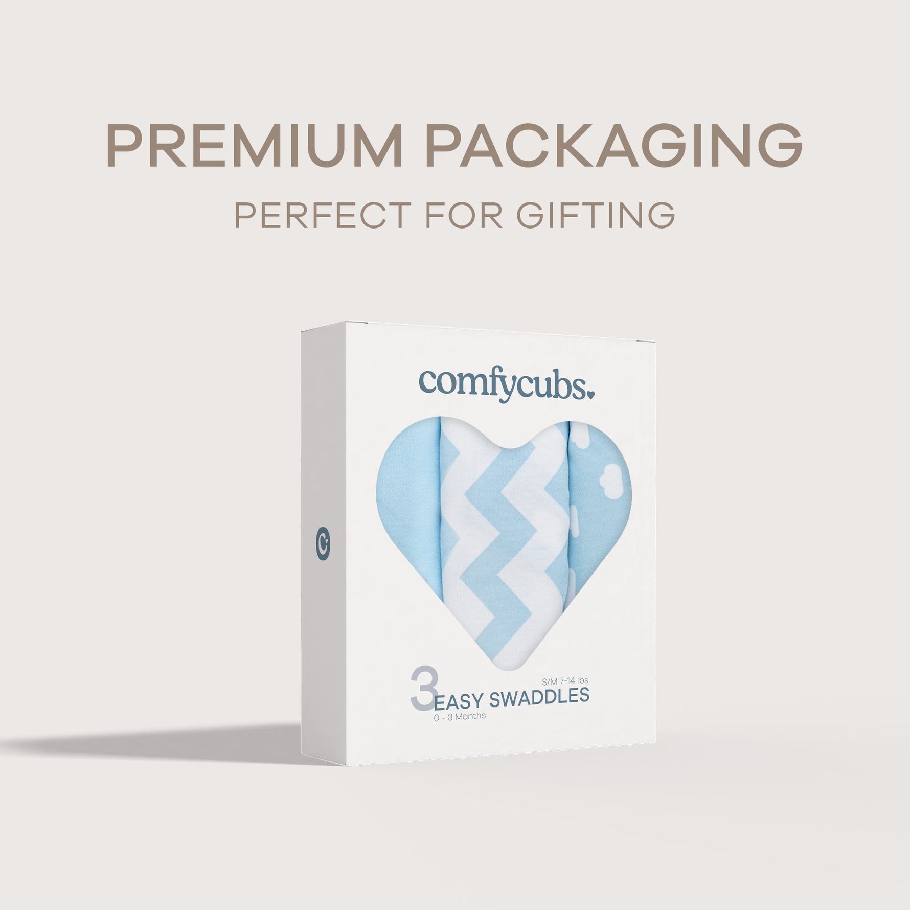 Blue Easy Swaddle Blankets Pack Of 3 For Newborns And Babies Comfy Cubs Everetts Place: Online Boutique