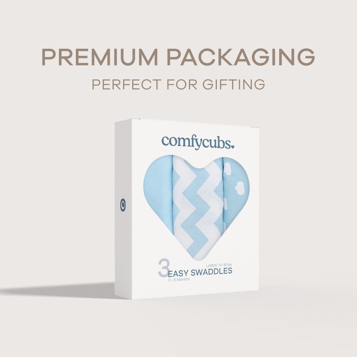 Comfy Cubs Blue Easy Swaddle Blankets Pack Of 3 For Newborns And Babies - Everetts Place Boutique - 