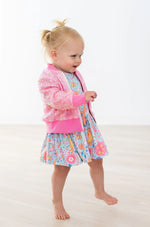 Blue Retro Unicorns Short Sleeve Twirl Bodysuit For Babies Mila & Rose ® Everetts Place: Online Boutique