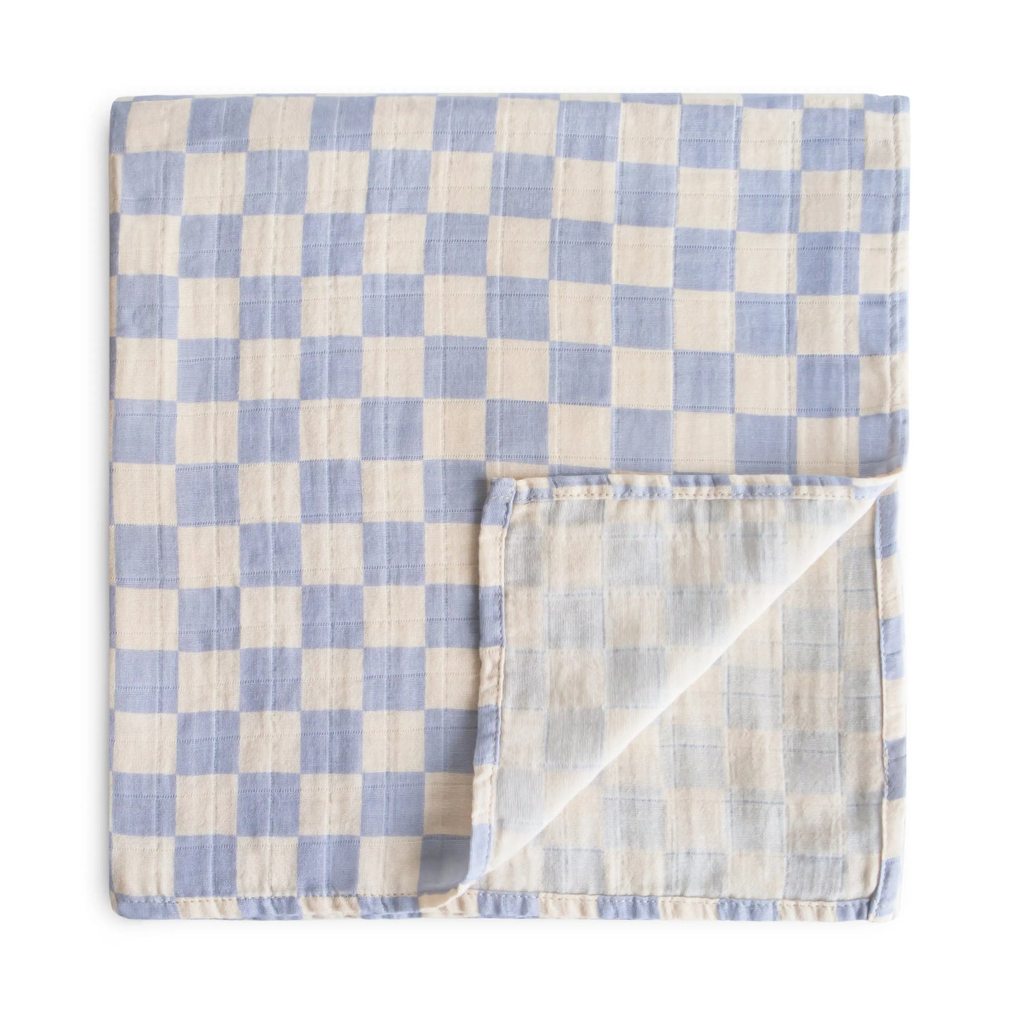 Organic Cotton Muslin Swaddle Blanket for Baby Cuddling and Nursing Mushie
