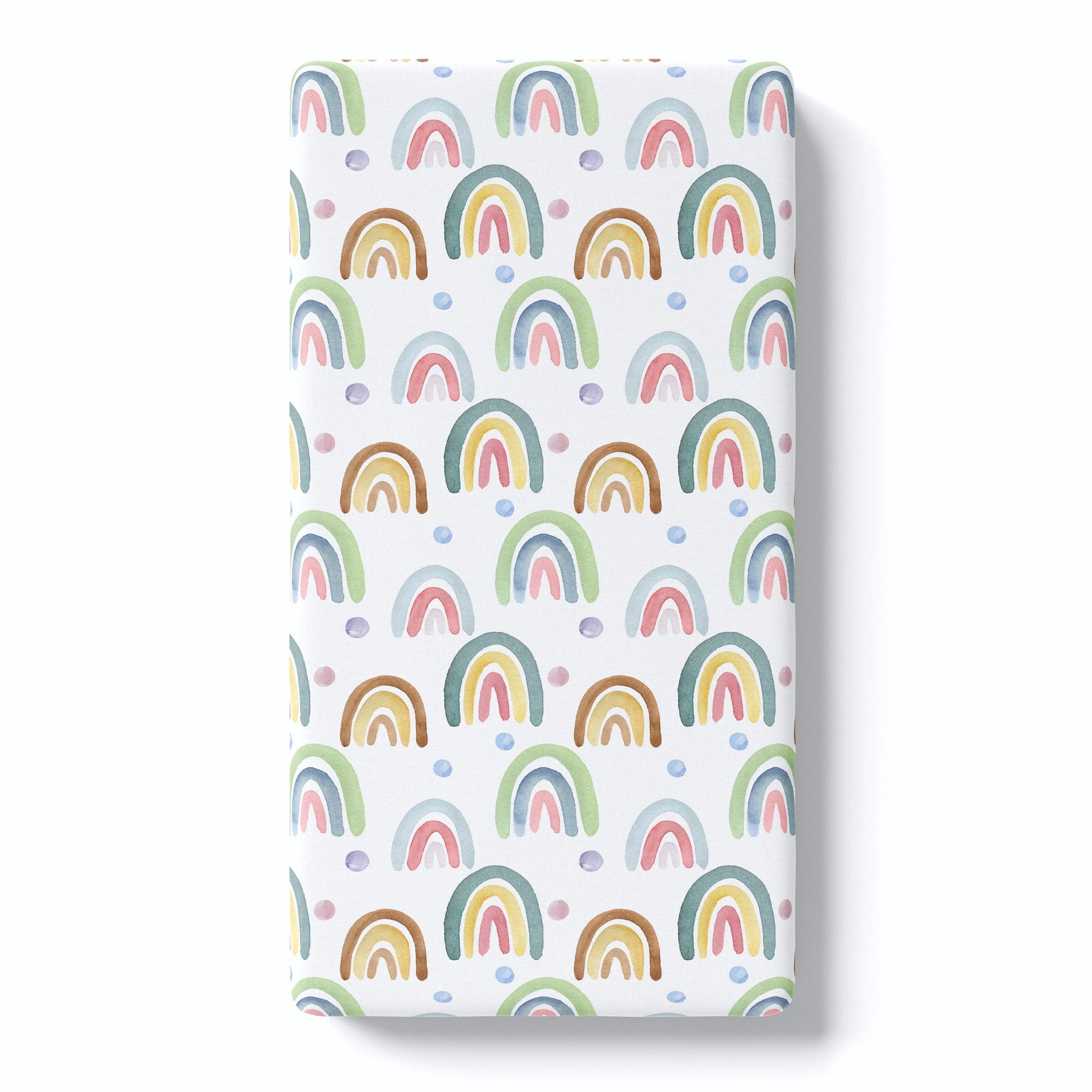 Fitted Crib Sheet - Blue Rainbow Honey Lemonade