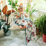 Minky Baby Blanket Blue Floral by Honey Lemonade at Everetts Place
