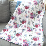 Minky Baby Blanket Blue Floral by Honey Lemonade at Everetts Place