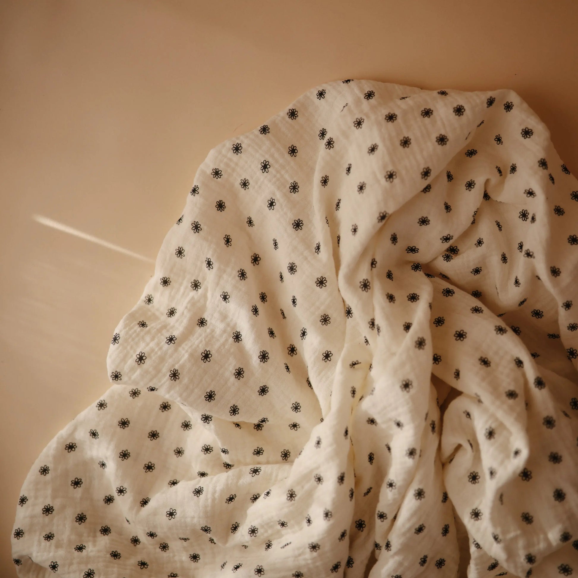 Mini Muslin Crib Sheet 100 Percent Cotton Extra Soft Breathable Fabric Full Elastic Edges Pre-Washed For Softness Mushie