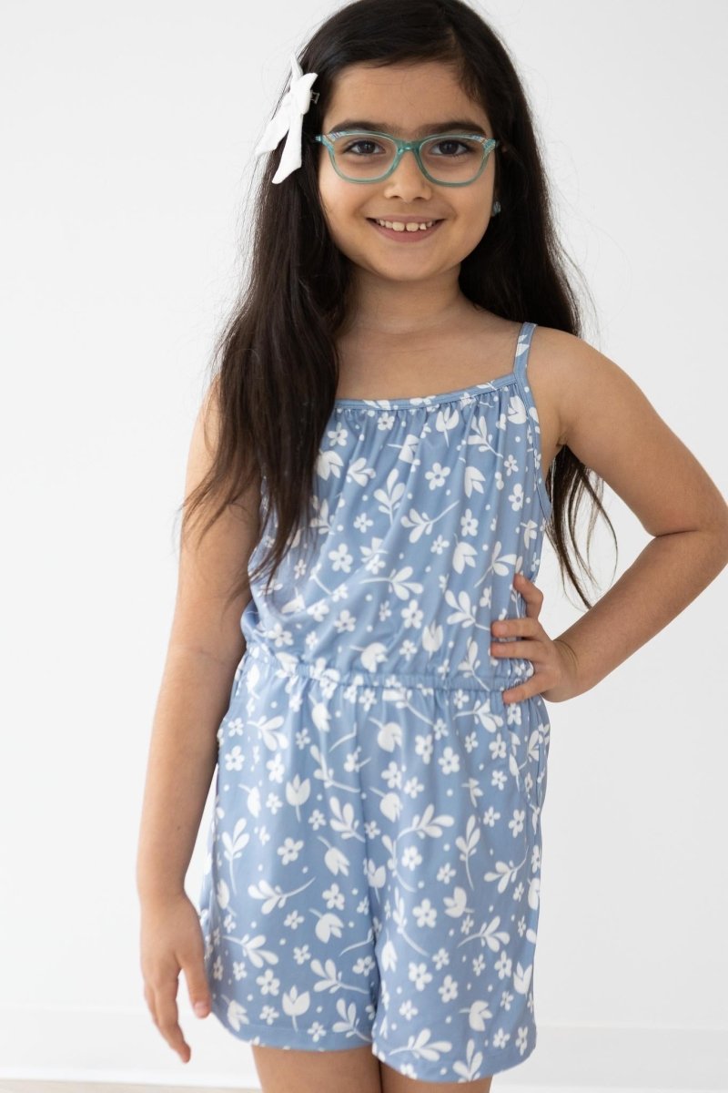 Mila & Rose ® Bluebell Strappy Play Romper for Kids Mila and Rose - Everetts Place Boutique - 