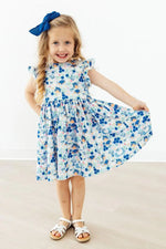 Mila & Rose ® Blueberry Picnic Flutter Sleeve Twirl Dress - 