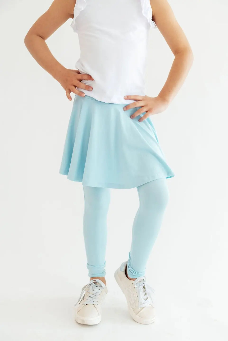 Bluebird Twirl Skegging - Waist, Child, Sleeveless shirt, Child model, Foot | Everetts Place