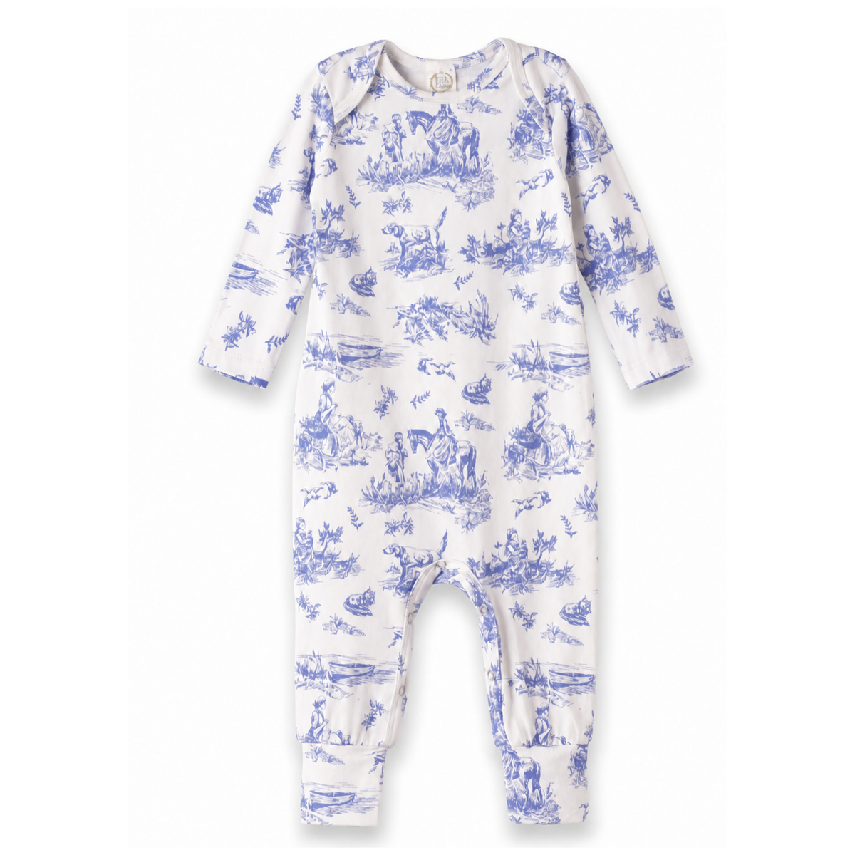 Baby Girl Bamboo Romper - Toile de Jouy