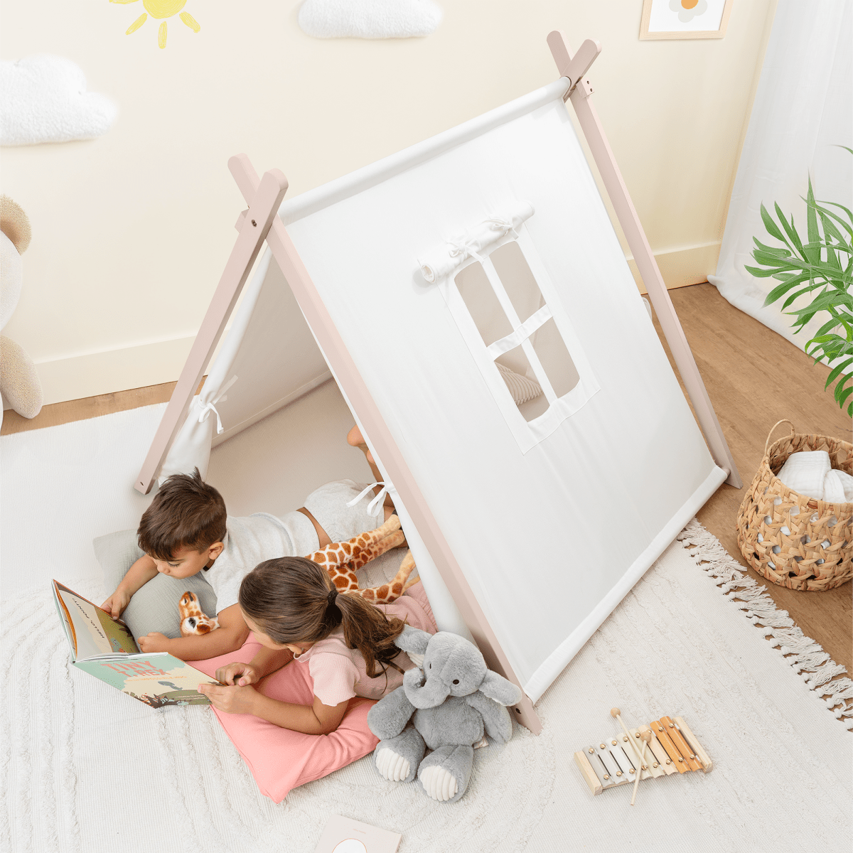 Comfy Cubs Blush Indoor Kids Play Tent For Cozy Creative Playtime - Everetts Place Boutique - 