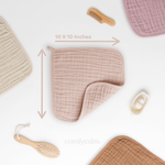 Blush Muslin Washcloths For Babies Premium Comfy Cubs Comfy Cubs Everetts Place: Online Boutique