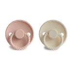 Mushie Frigg Rope Silicone Pacifier 2 Pack with SilkySoft Nipple and Click Lock System - Baby & Toddler > Baby Health > Pacifiers & Teethers SILICONE FRIGG PACIFIERS