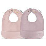 Bleu La La Classic Set of Soft Vegan Leather Easy Clean Bibs for Babies 0 to 12 Months - Baby & Toddler > Nursing & Feeding > Feeding Essentials > Bibs Bibs