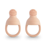 Mushie Silicone Fresh Food Feeder for Safe Self Feeding and Easy Cleaning - Baby & Toddler > Baby Health > Pacifiers & Teethers Silicone Fresh Food Feeder
