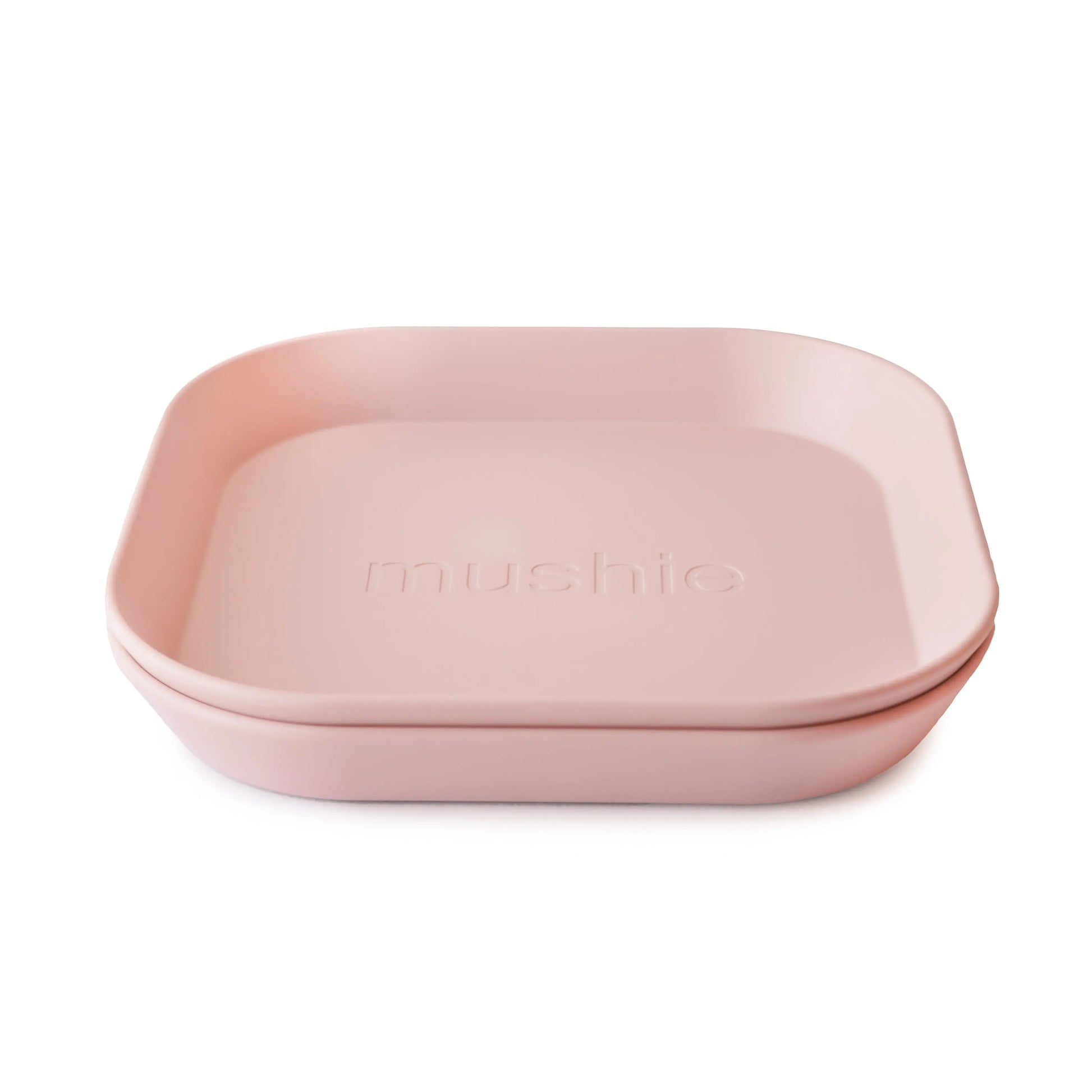 Square Dinnerware Plates for Babies BPA-Free Plastic Microwave and Dishwasher Safe Made in Denmark Mushie