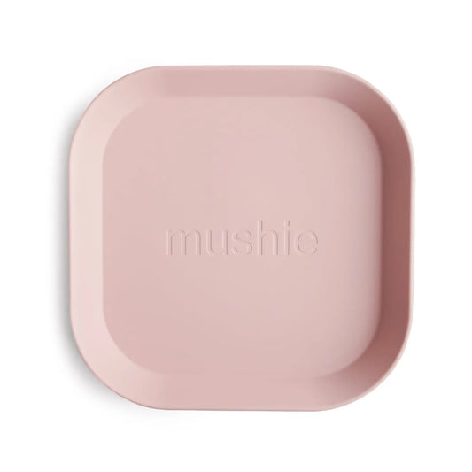 Square Dinnerware Plates for Babies BPA-Free Plastic Microwave and Dishwasher Safe Made in Denmark Mushie