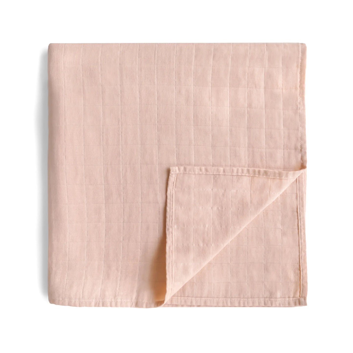 Organic Cotton Muslin Swaddle Blanket for Baby Cuddling and Nursing Mushie