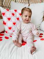 Little Joy Co. Blushing Bows Modal Lounge Set Two Piece Comfort Wear - Apparel & Accessories > Clothing > Baby & Toddler Clothing > Baby & Toddler Outfits