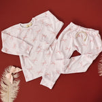 Little Joy Co. Blushing Bows Modal Lounge Set Two Piece Comfort Wear - Apparel & Accessories > Clothing > Baby & Toddler Clothing > Baby & Toddler Outfits