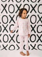 Little Joy Co. Blushing Bows Modal Lounge Set Two Piece Comfort Wear - Apparel & Accessories > Clothing > Baby & Toddler Clothing > Baby & Toddler Outfits