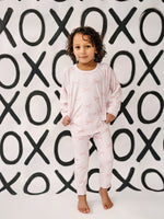 Little Joy Co. Blushing Bows Modal Lounge Set Two Piece Comfort Wear - Apparel & Accessories > Clothing > Baby & Toddler Clothing > Baby & Toddler Outfits